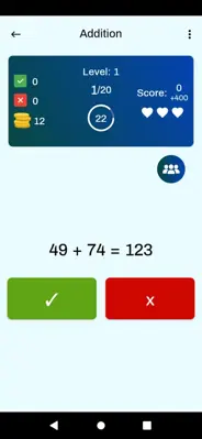 Maths Quiz android App screenshot 3